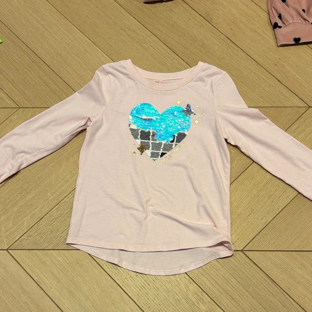 Girls Size 8 Cat & Jack Fall Clothing Bundle – 6 Tops & Hoodies